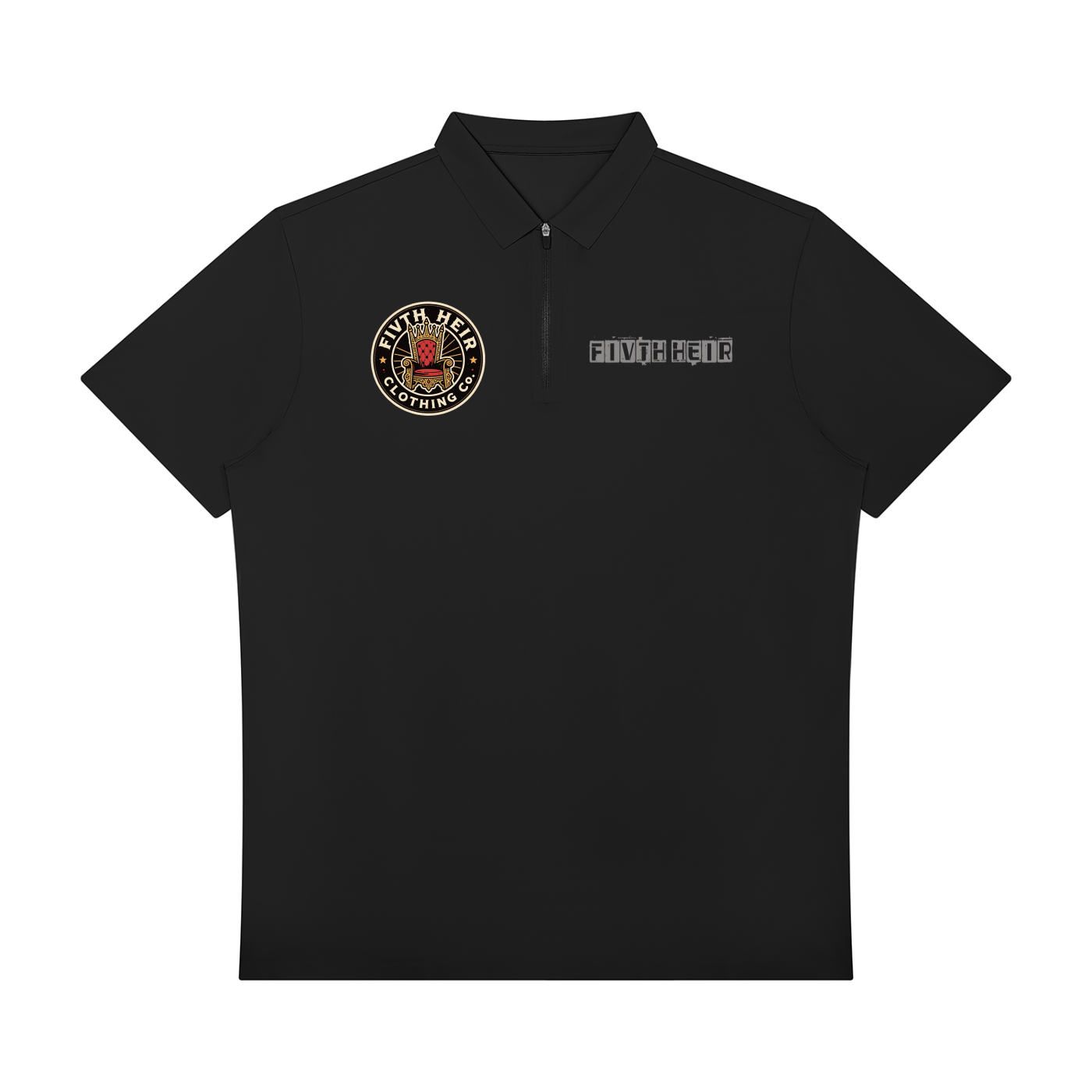 Double Logo Men's Quarter-Zip Performance Golf Shirt