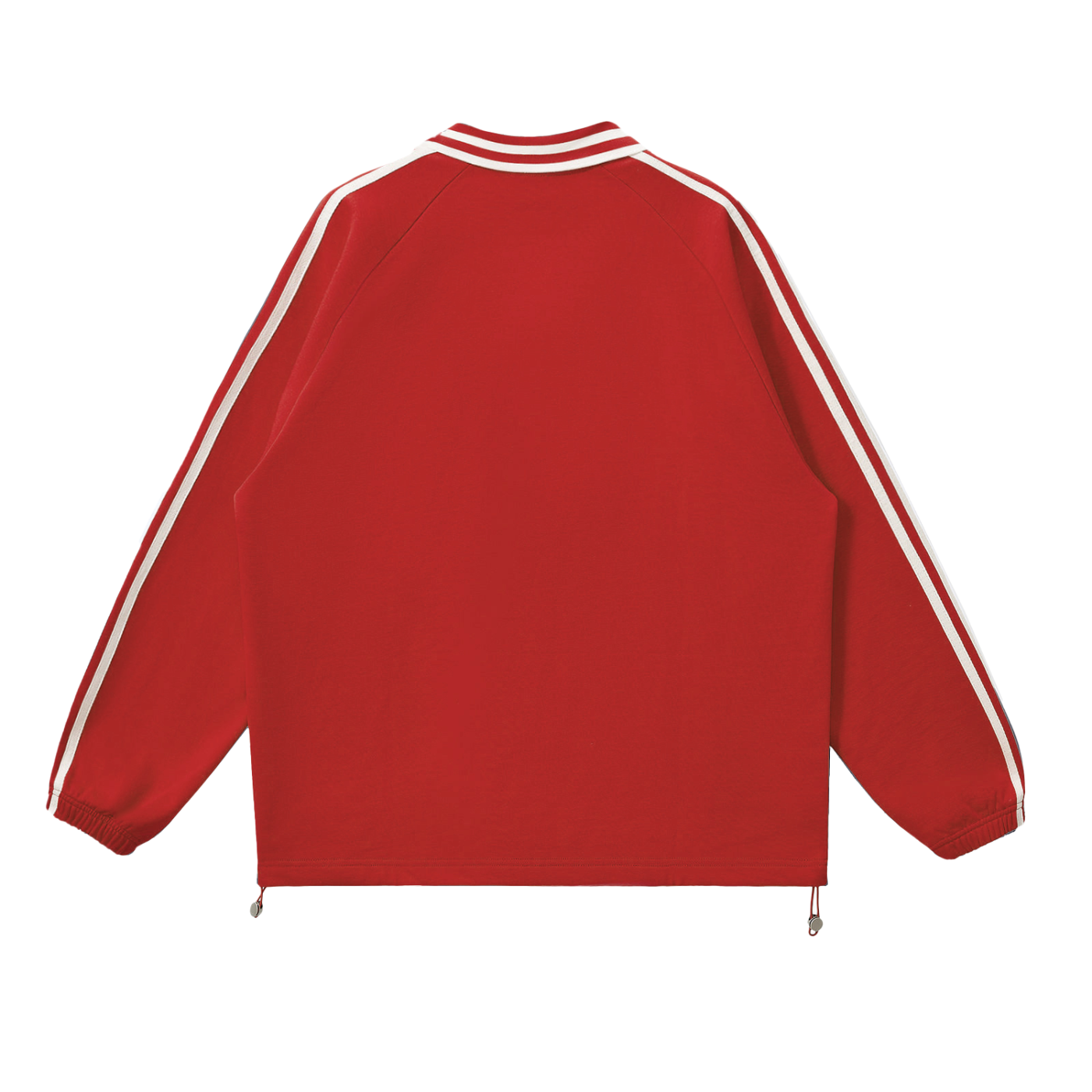 Striped Lapel Golf Collar Sweatshirt