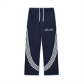 Curved Stripe Straight Sweatpants