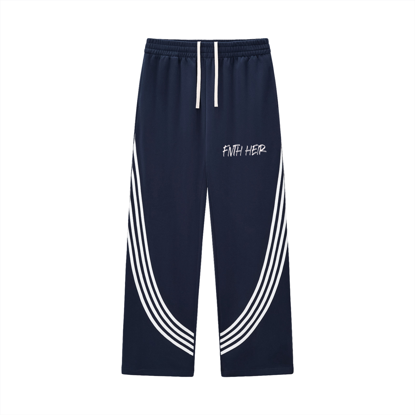 Curved Stripe Straight Sweatpants