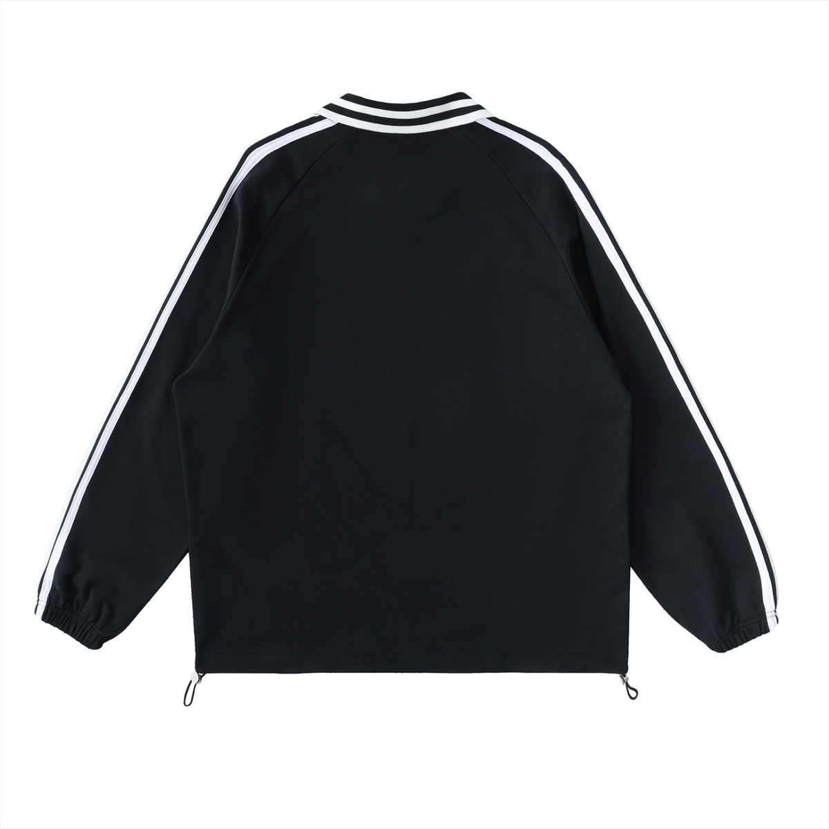 Striped Lapel Golf Collar Sweatshirt