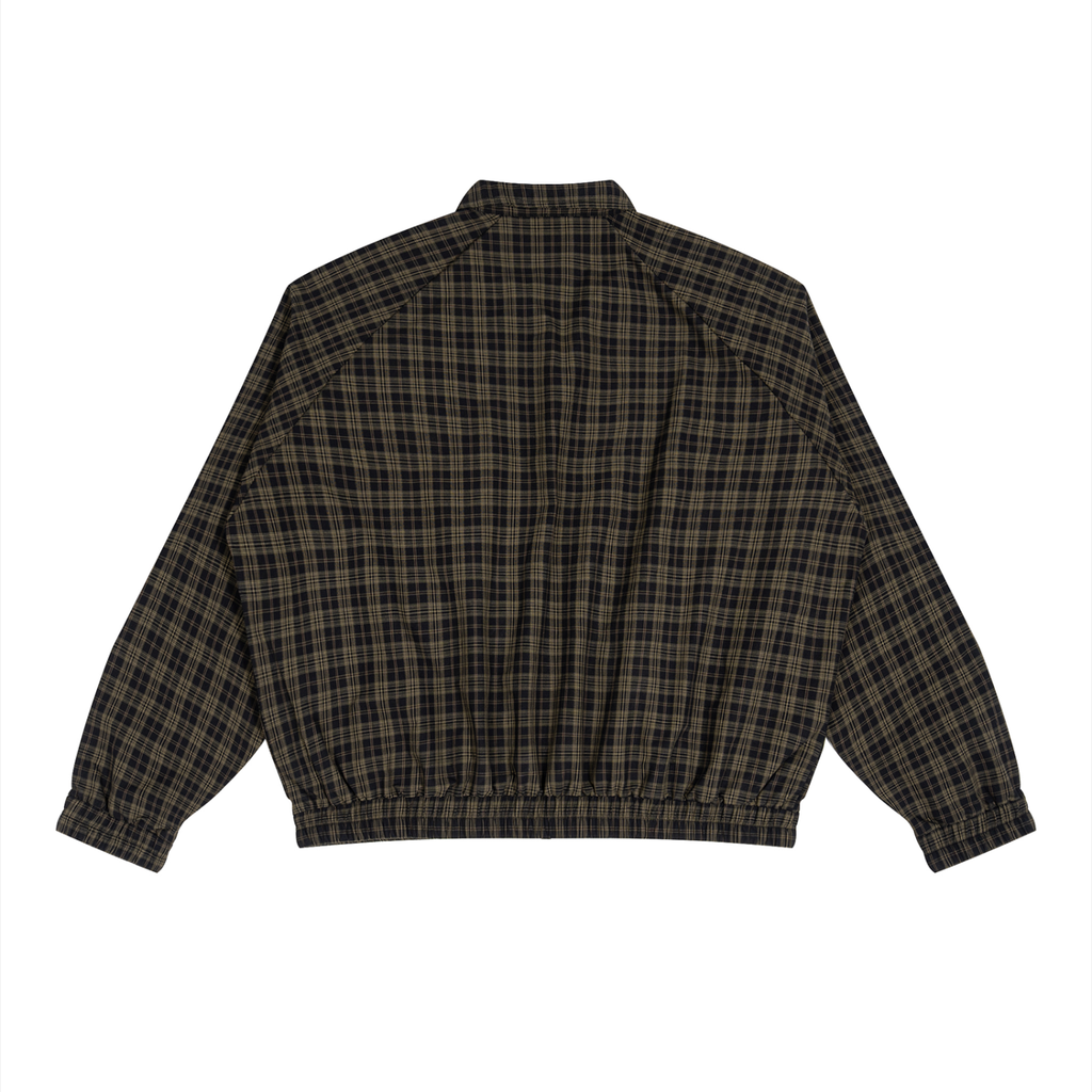 Plaid Full-Zip Track Jacket