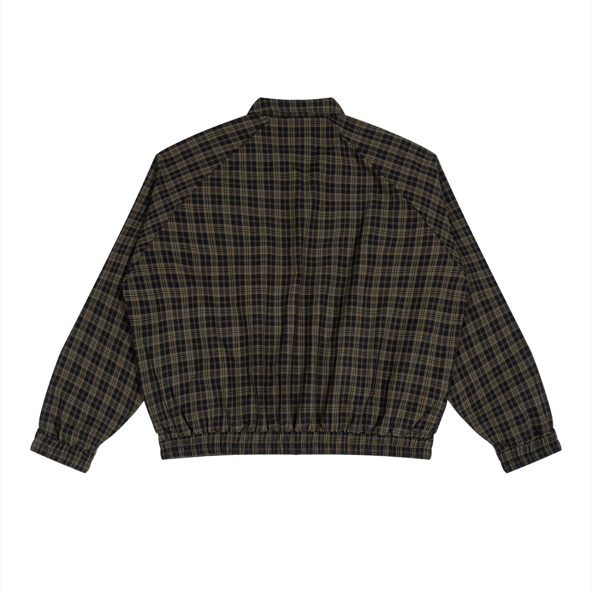 Plaid Full-Zip Track Jacket