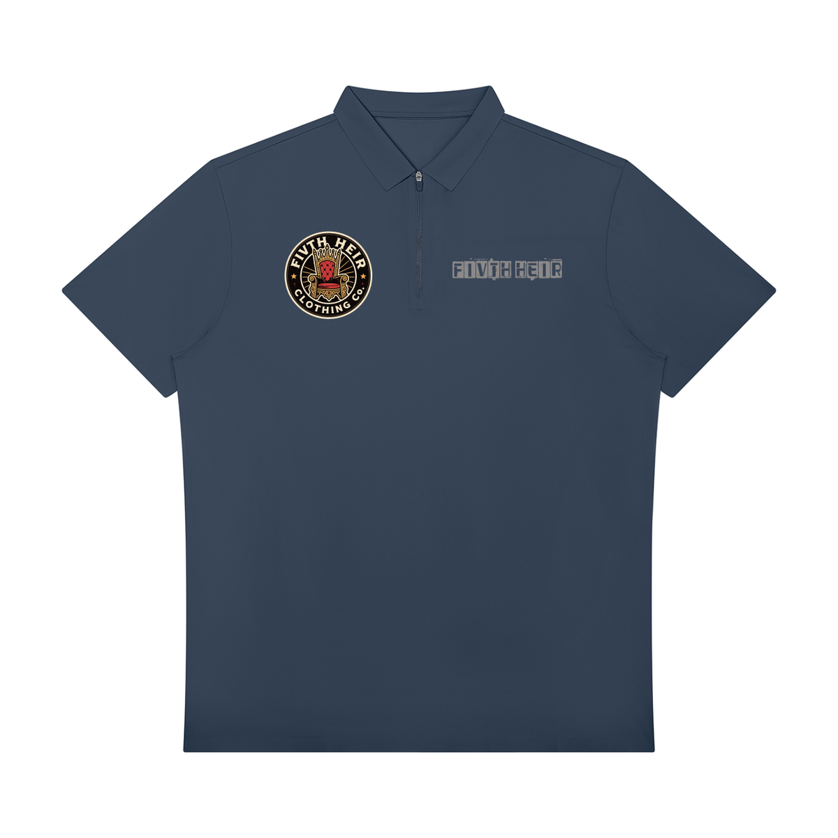 Double Logo Men's Quarter-Zip Performance Golf Shirt