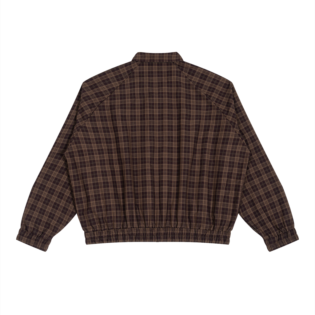 Plaid Full-Zip Track Jacket